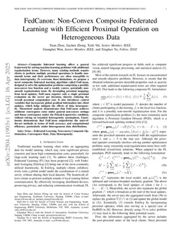 FedCanon: Non-Convex Composite Federated Learning with Efficient Proximal Operation on Heterogeneous Data
