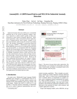 AnomalyR1: A GRPO-based End-to-end MLLM for Industrial Anomaly Detection