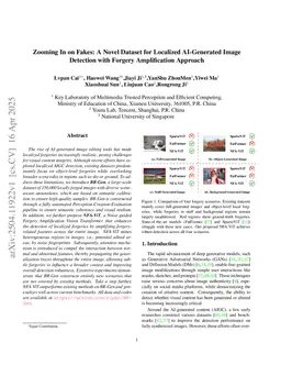 Zooming In on Fakes: A Novel Dataset for Localized AI-Generated Image Detection with Forgery Amplification Approach
