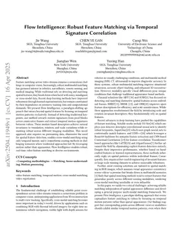 Flow Intelligence: Robust Feature Matching via Temporal Signature Correlation