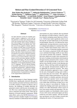 Robust and Fine-Grained Detection of AI Generated Texts