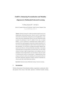 FedEPA: Enhancing Personalization and Modality Alignment in Multimodal Federated Learning