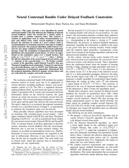 Neural Contextual Bandits Under Delayed Feedback Constraints