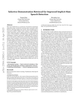Selective Demonstration Retrieval for Improved Implicit Hate Speech Detection