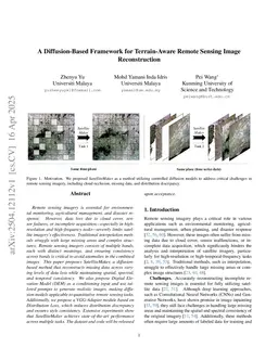 A Diffusion-Based Framework for Terrain-Aware Remote Sensing Image Reconstruction