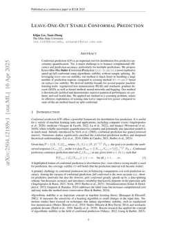 Leave-One-Out Stable Conformal Prediction