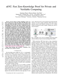 zkVC: Fast Zero-Knowledge Proof for Private and Verifiable Computing
