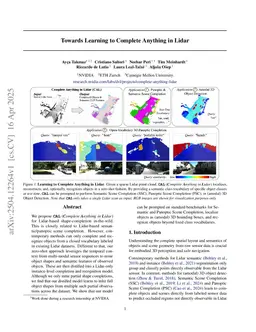 Towards Learning to Complete Anything in Lidar