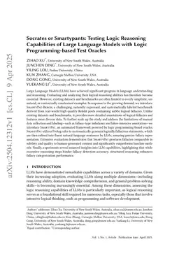Socrates or Smartypants: Testing Logic Reasoning Capabilities of Large Language Models with Logic Programming-based Test Oracles