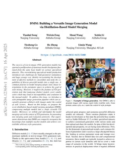 DMM: Building a Versatile Image Generation Model via Distillation-Based Model Merging