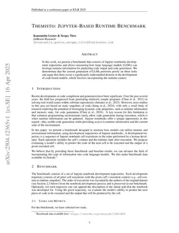 Themisto: Jupyter-Based Runtime Benchmark