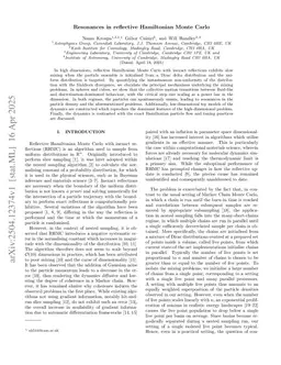 Resonances in reflective Hamiltonian Monte Carlo