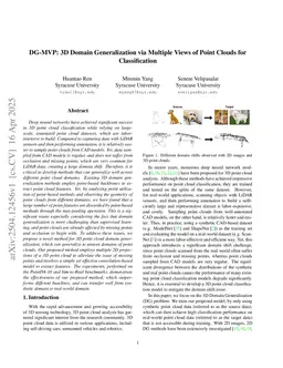 DG-MVP: 3D Domain Generalization via Multiple Views of Point Clouds for Classification