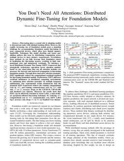 You Don't Need All Attentions: Distributed Dynamic Fine-Tuning for Foundation Models