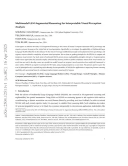 Multimodal LLM Augmented Reasoning for Interpretable Visual Perception Analysis