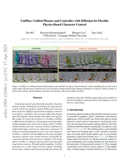 UniPhys: Unified Planner and Controller with Diffusion for Flexible Physics-Based Character Control