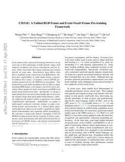CM3AE: A Unified RGB Frame and Event-Voxel/-Frame Pre-training Framework