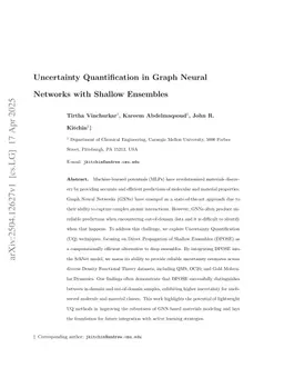 Uncertainty Quantification in Graph Neural Networks with Shallow Ensembles