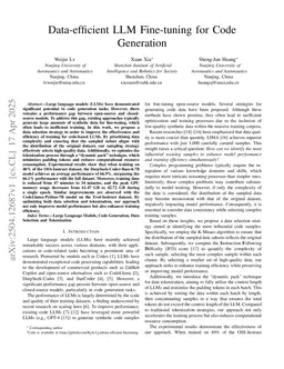 Data-efficient LLM Fine-tuning for Code Generation