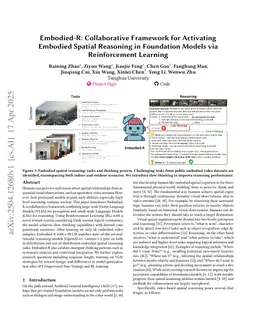 Embodied-R: Collaborative Framework for Activating Embodied Spatial Reasoning in Foundation Models via Reinforcement Learning