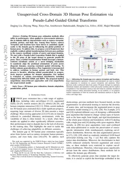 Unsupervised Cross-Domain 3D Human Pose Estimation via Pseudo-Label-Guided Global Transforms