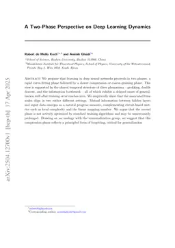 A Two-Phase Perspective on Deep Learning Dynamics