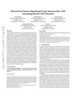 Hierarchical Vector Quantized Graph Autoencoder with Annealing-Based Code Selection