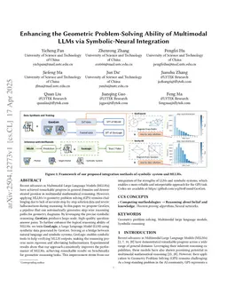 Enhancing the Geometric Problem-Solving Ability of Multimodal LLMs via Symbolic-Neural Integration