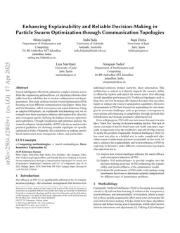 Enhancing Explainability and Reliable Decision-Making in Particle Swarm Optimization through Communication Topologies
