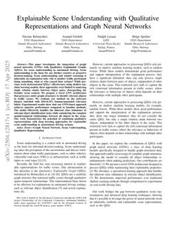 Explainable Scene Understanding with Qualitative Representations and Graph Neural Networks