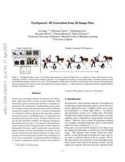 TwoSquared: 4D Generation from 2D Image Pairs