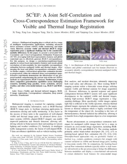 SC3EF: A Joint Self-Correlation and Cross-Correspondence Estimation Framework for Visible and Thermal Image Registration