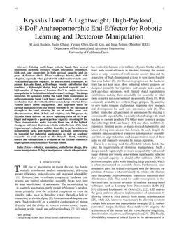 Krysalis Hand: A Lightweight, High-Payload, 18-DoF Anthropomorphic End-Effector for Robotic Learning and Dexterous Manipulation