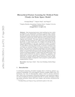 Hierarchical Feature Learning for Medical Point Clouds via State Space Model