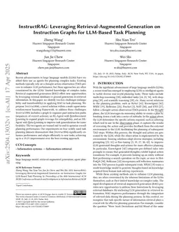 InstructRAG: Leveraging Retrieval-Augmented Generation on Instruction Graphs for LLM-Based Task Planning