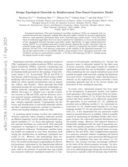 Design Topological Materials by Reinforcement Fine-Tuned Generative Model