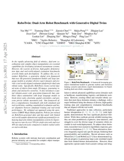 RoboTwin: Dual-Arm Robot Benchmark with Generative Digital Twins