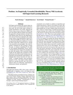 Position: An Empirically Grounded Identifiability Theory Will Accelerate Self-Supervised Learning Research