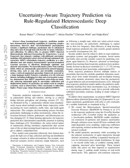 Uncertainty-Aware Trajectory Prediction via Rule-Regularized Heteroscedastic Deep Classification