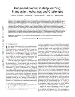 Hadamard product in deep learning: Introduction, Advances and Challenges