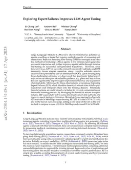 Exploring Expert Failures Improves LLM Agent Tuning