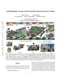 AerialMegaDepth: Learning Aerial-Ground Reconstruction and View Synthesis