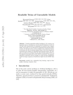 Readable Twins of Unreadable Models