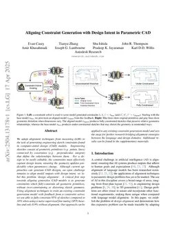 Aligning Constraint Generation with Design Intent in Parametric CAD