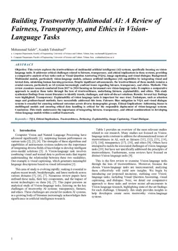 Building Trustworthy Multimodal AI: A Review of Fairness, Transparency, and Ethics in Vision-Language Tasks