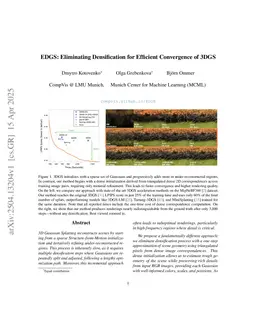 EDGS: Eliminating Densification for Efficient Convergence of 3DGS
