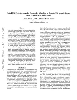 Auto-FEDUS: Autoregressive Generative Modeling of Doppler Ultrasound Signals from Fetal Electrocardiograms