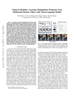 Chain-of-Modality: Learning Manipulation Programs from Multimodal Human Videos with Vision-Language-Models
