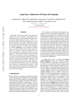 LangCoop: Collaborative Driving with Language