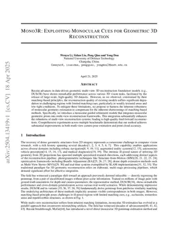 Mono3R: Exploiting Monocular Cues for Geometric 3D Reconstruction